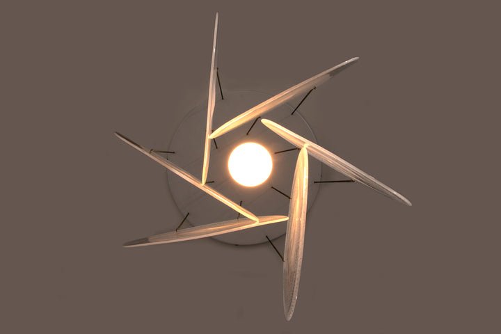 1960s Carlo Nason Glass & Steel Chandelier – Iconic Italian Mid-Century Design