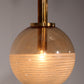 Glashütte Limburg Hanging Lamp  Amber Glass, 1960s