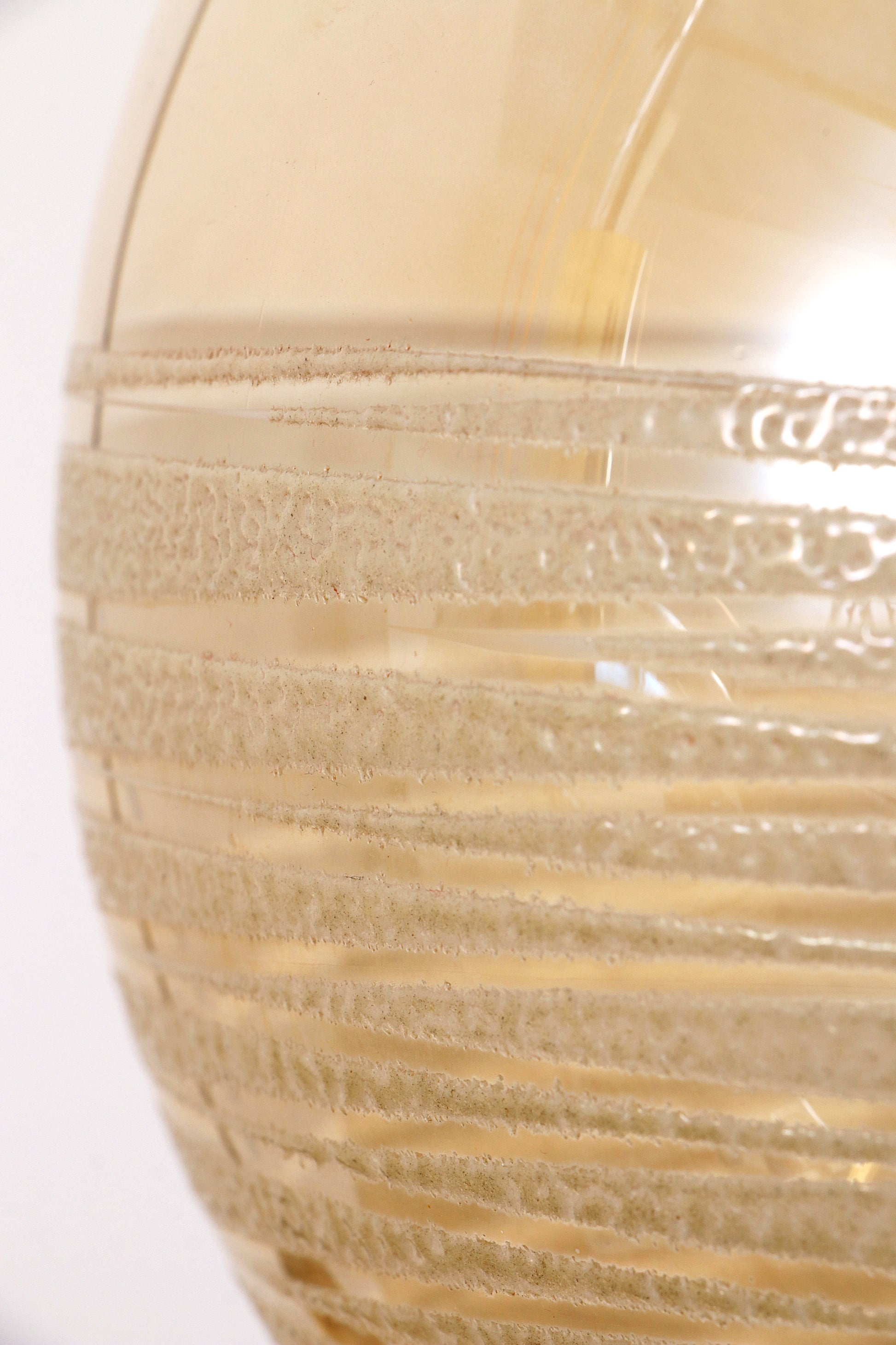 Glashütte Limburg Hanging Lamp  Amber Glass, 1960s