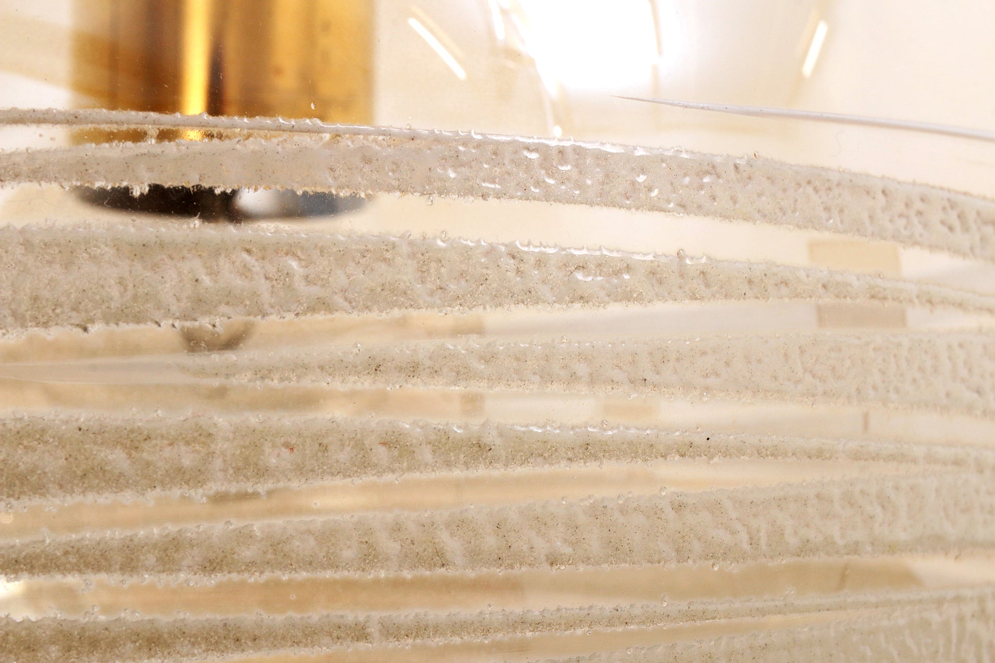 Glashütte Limburg Hanging Lamp  Amber Glass, 1960s