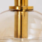 Glashütte Limburg Hanging Lamp  Amber Glass, 1960s