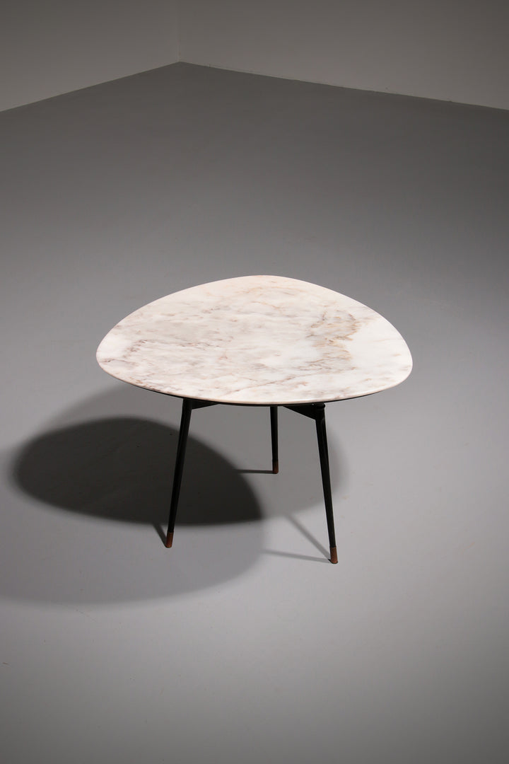 Elegant Marble and Brass Accent Table – Chic Small Coffee or Side Table