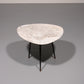 Elegant Marble and Brass Accent Table – Chic Small Coffee or Side Table