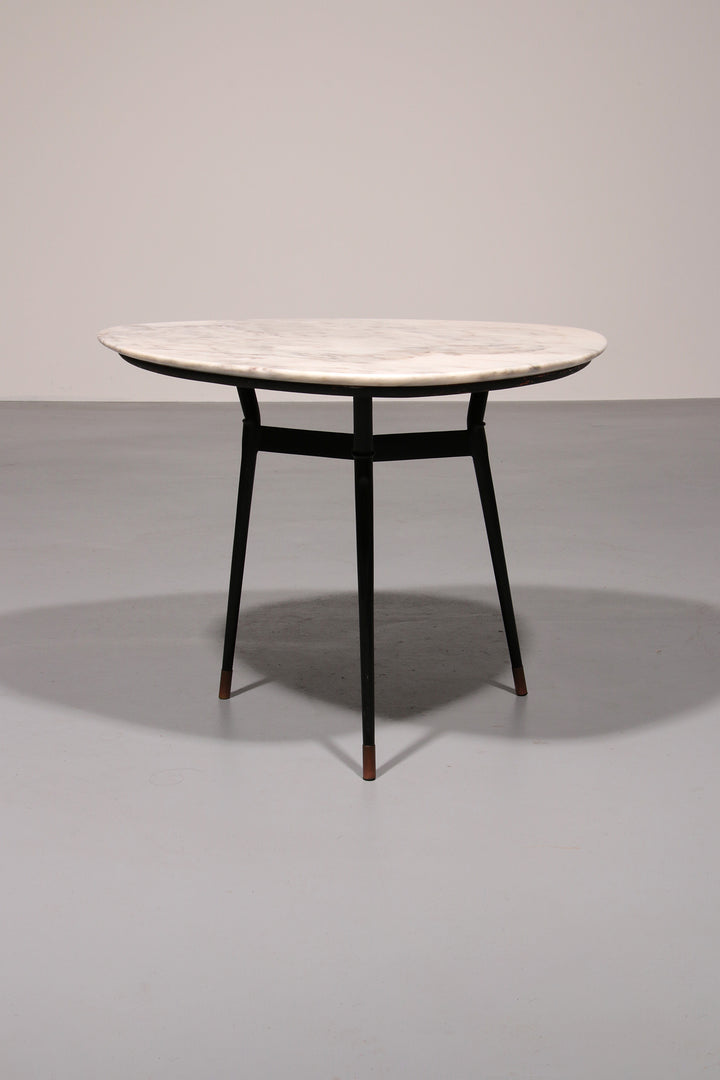 Elegant Marble and Brass Accent Table – Chic Small Coffee or Side Table