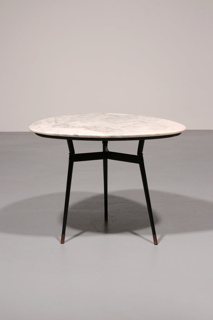 Elegant Marble and Brass Accent Table – Chic Small Coffee or Side Table