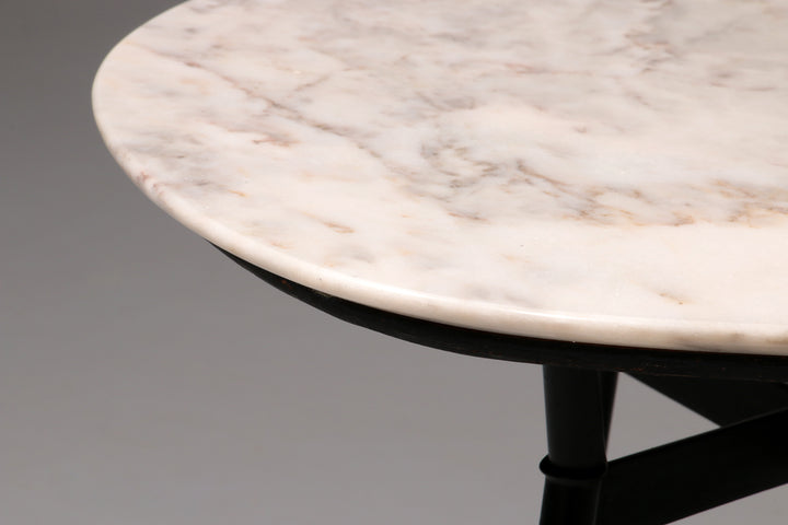 Elegant Marble and Brass Accent Table – Chic Small Coffee or Side Table