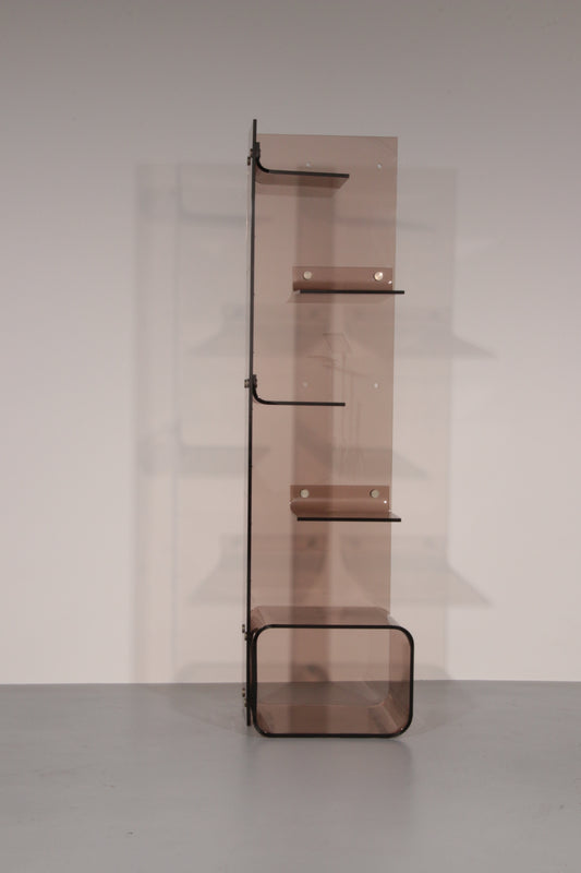 Iconic Michel Dumas Plexiglas Bookcase – 1970s French Space Age Design