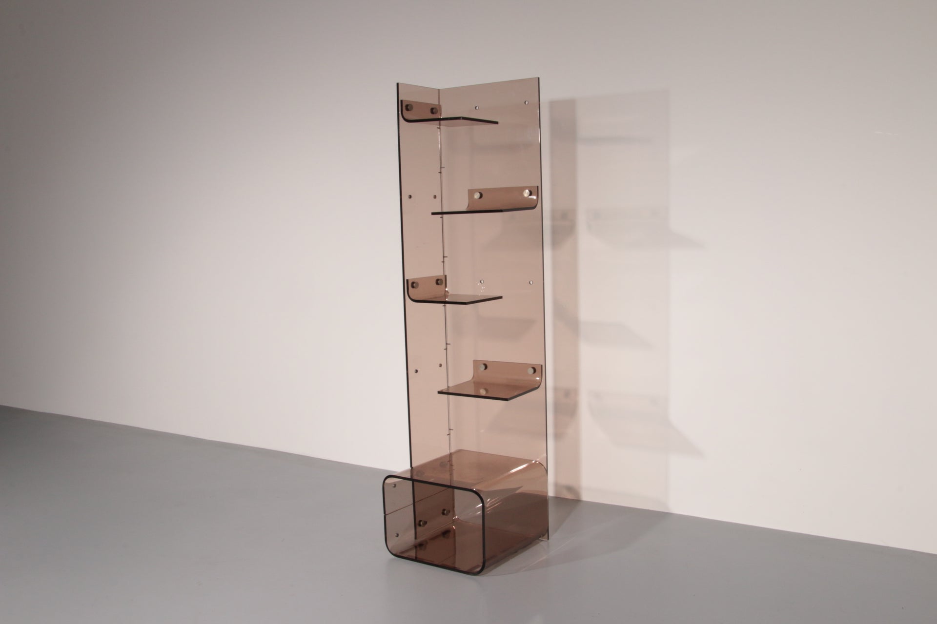 Iconic Michel Dumas Plexiglas Bookcase – 1970s French Space Age Design