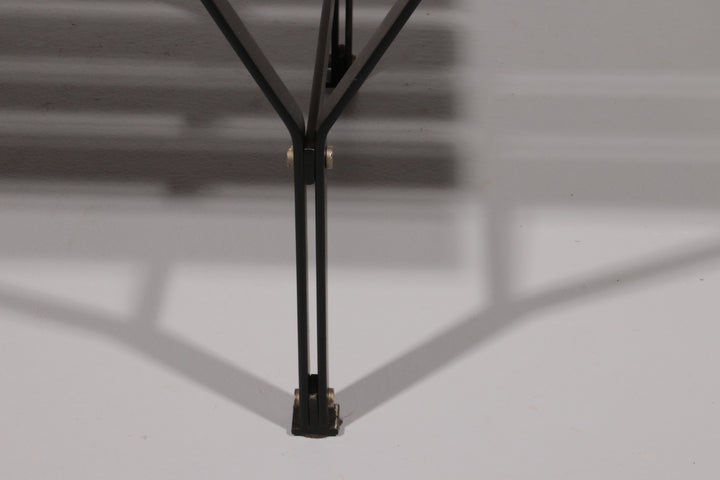 Elegant Italian Mid-Century Bench in Wood and Black Metal, 1960s, Ico Parisi Style