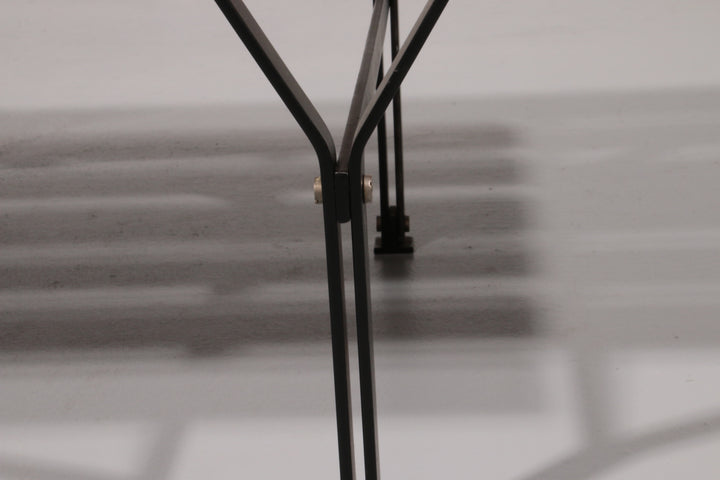 Elegant Italian Mid-Century Bench in Wood and Black Metal, 1960s, Ico Parisi Style