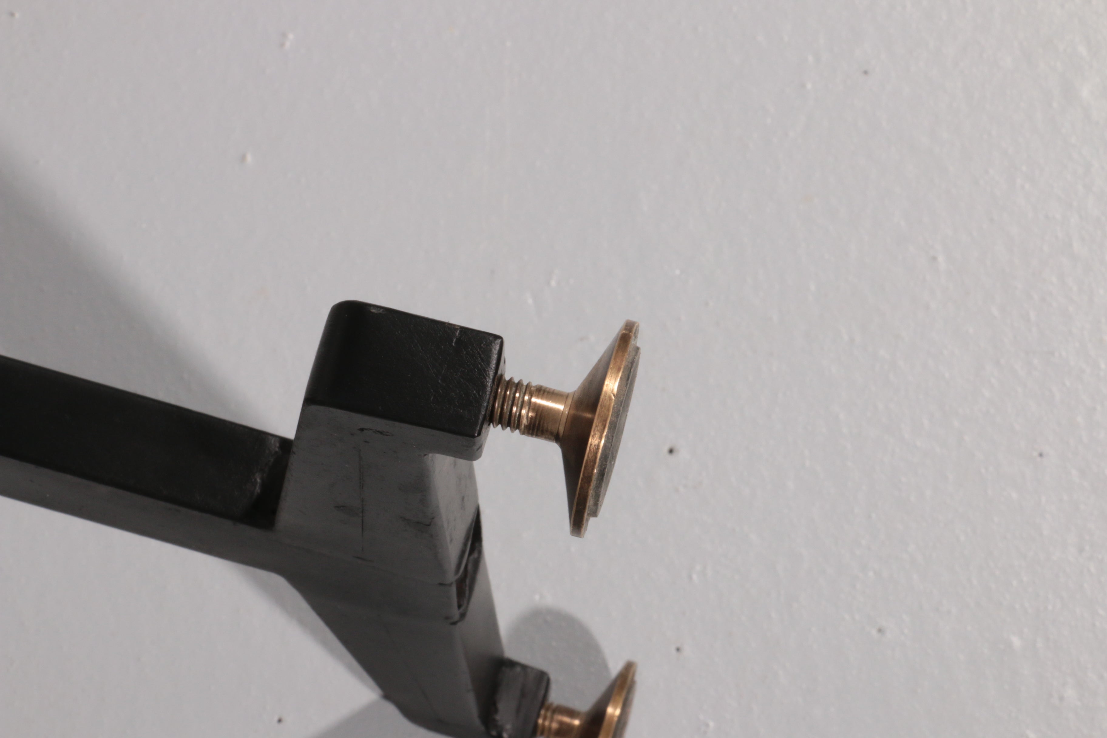 Mid-Century Italian Bench 1960s with Black Metal Frame,and Solid Teak Slats