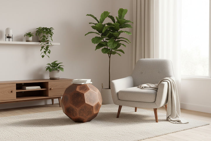 Rare Italian Molecular Metal Side Table – Sculptural Mid-Century Design 1960