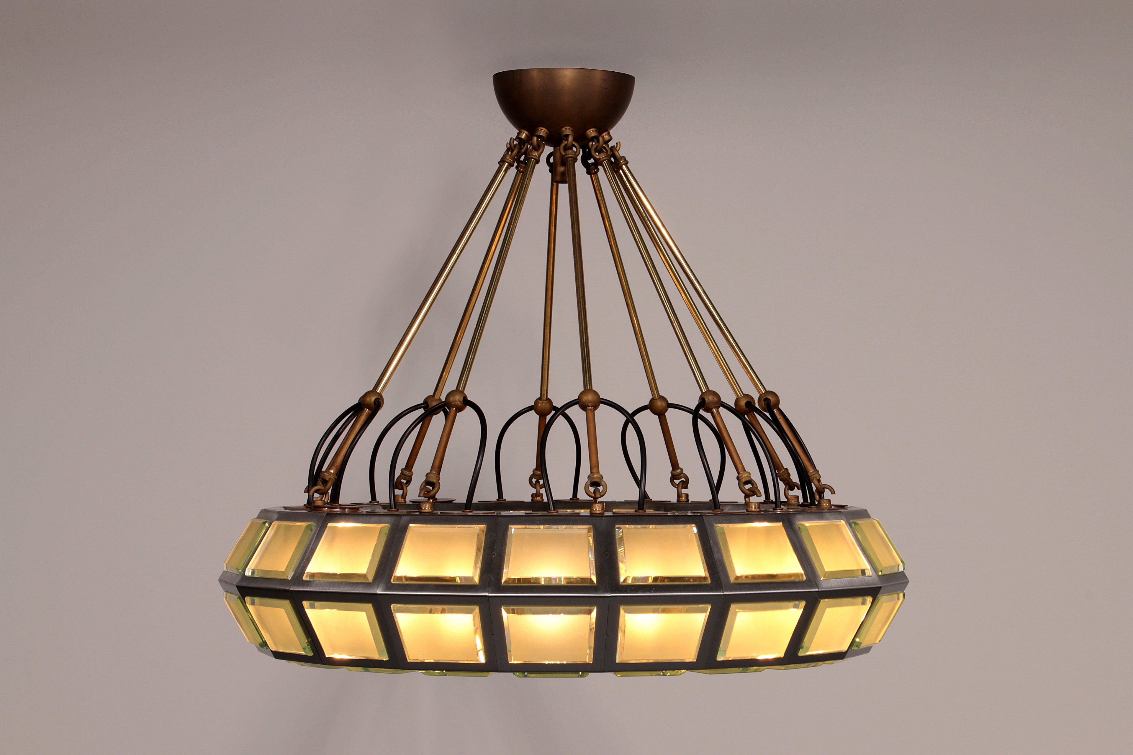 Max Ingrand Chandelier for Fontana Arte Italy 1970