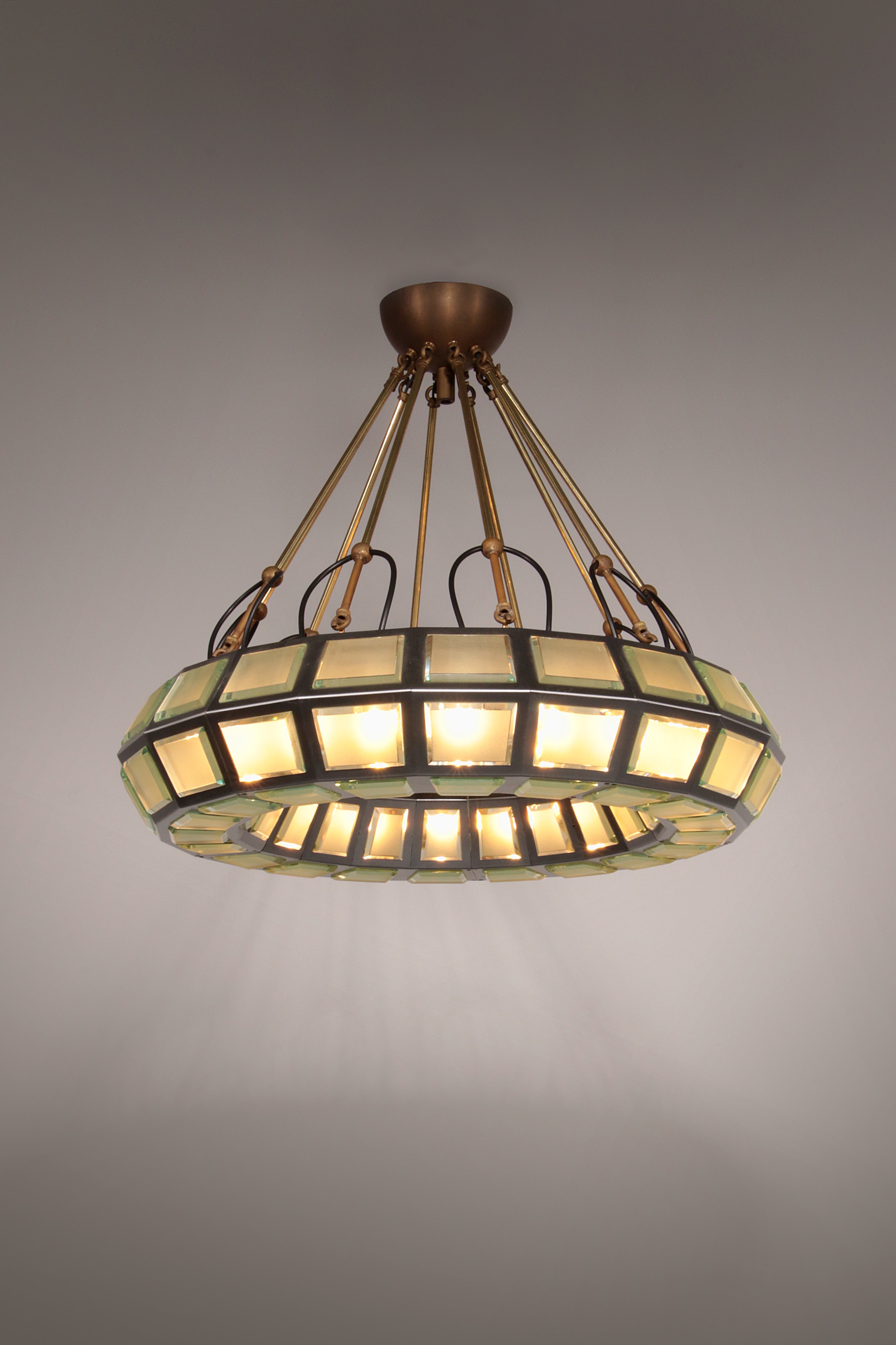 Max Ingrand Chandelier for Fontana Arte Italy 1970