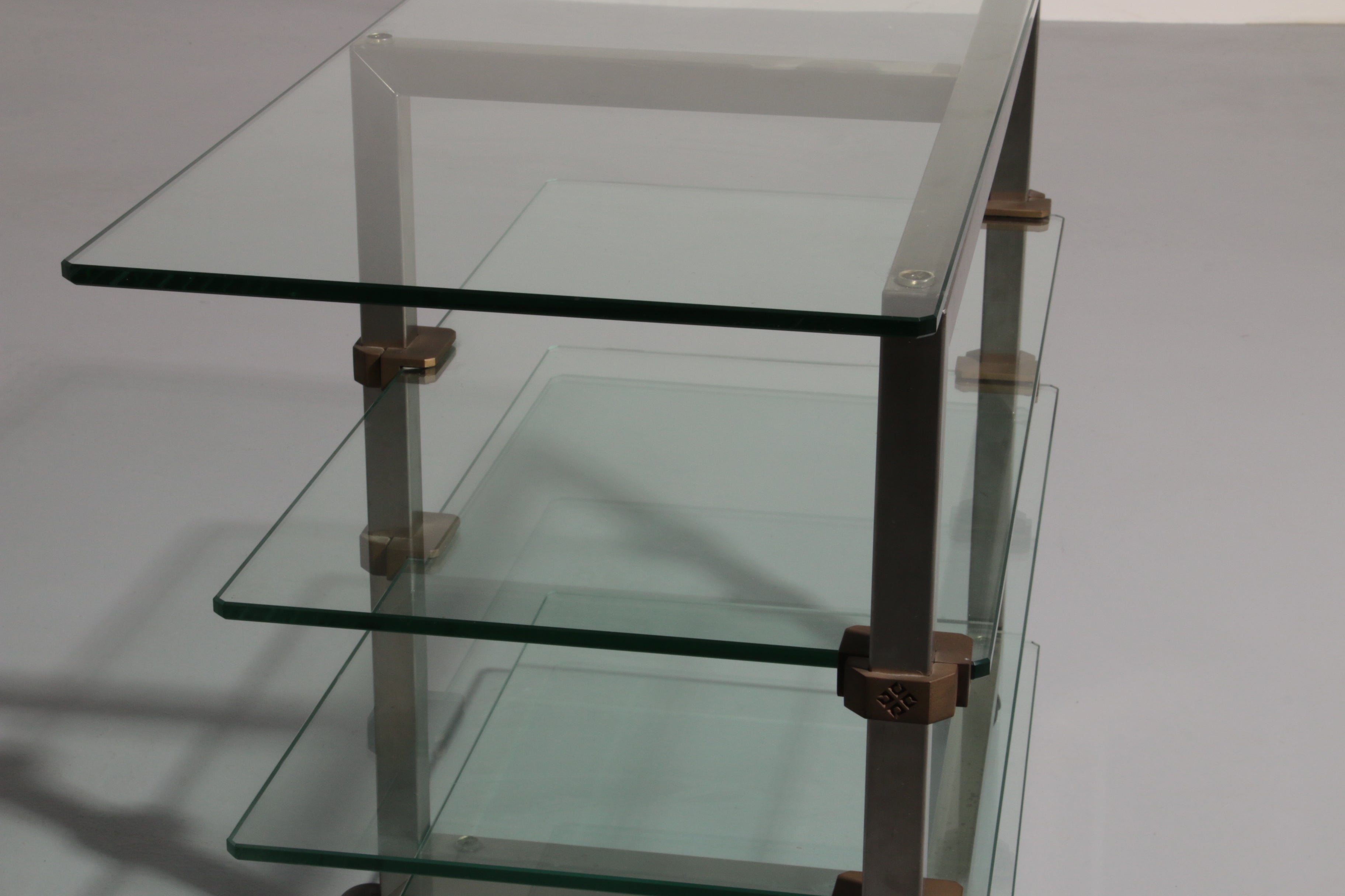 Rare 1970s Peter Ghyzcy  Side Table on Wheels