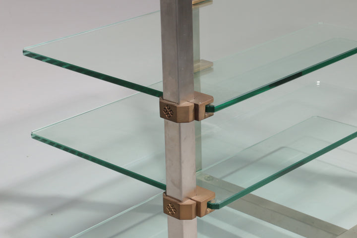 Rare 1970s Peter Ghyzcy  Side Table on Wheels