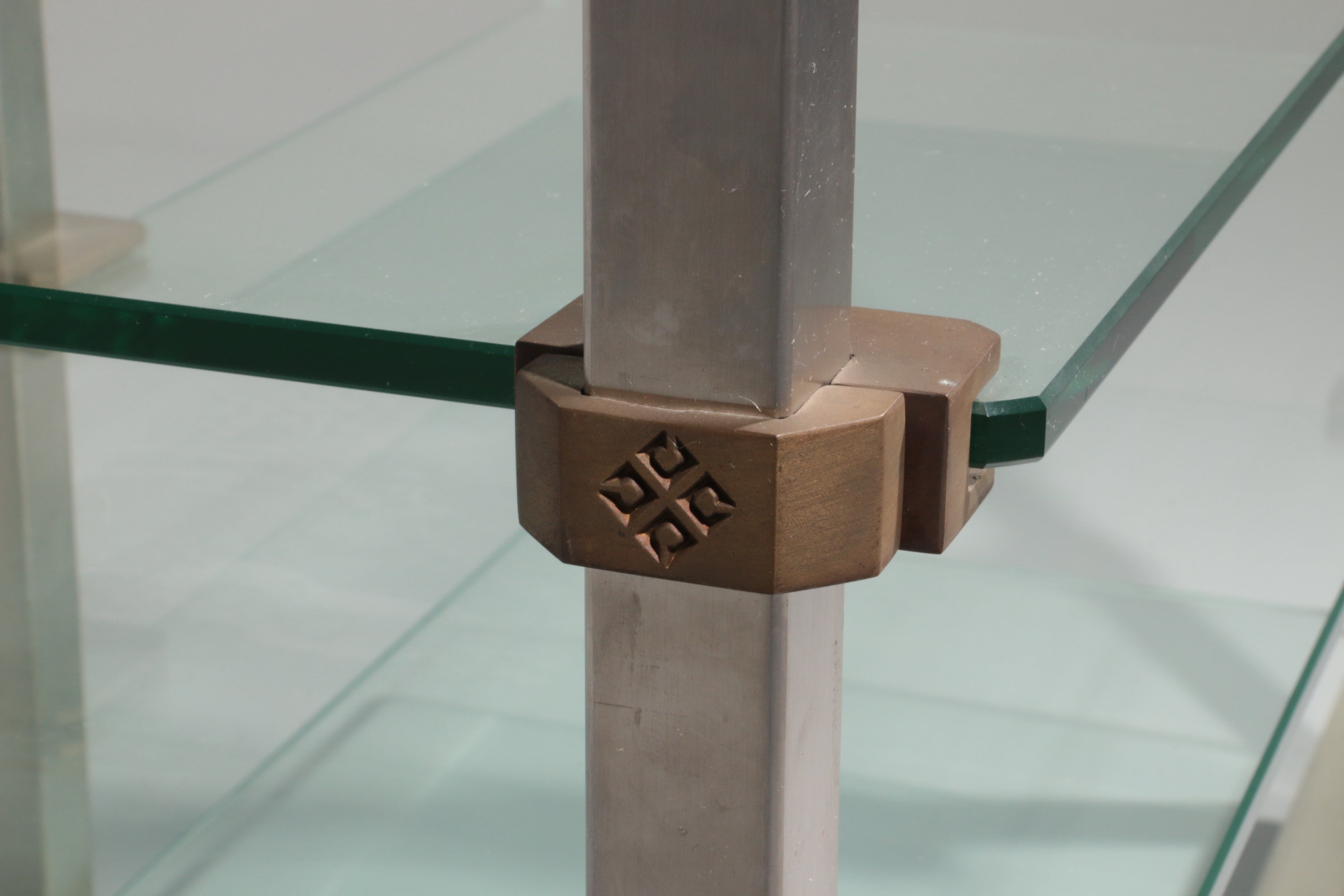 Rare 1970s Peter Ghyzcy  Side Table on Wheels