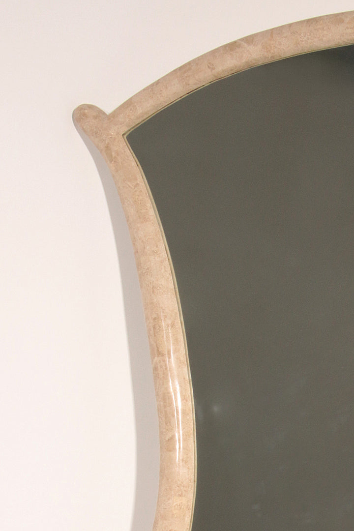 Very big Monumental Italian Travertine Mosaic Mirror, Circa 1960