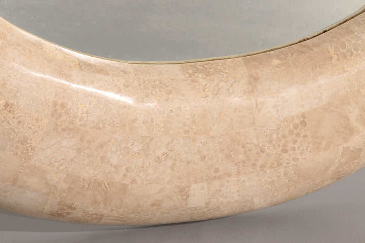 Very big Monumental Italian Travertine Mosaic Mirror, Circa 1960