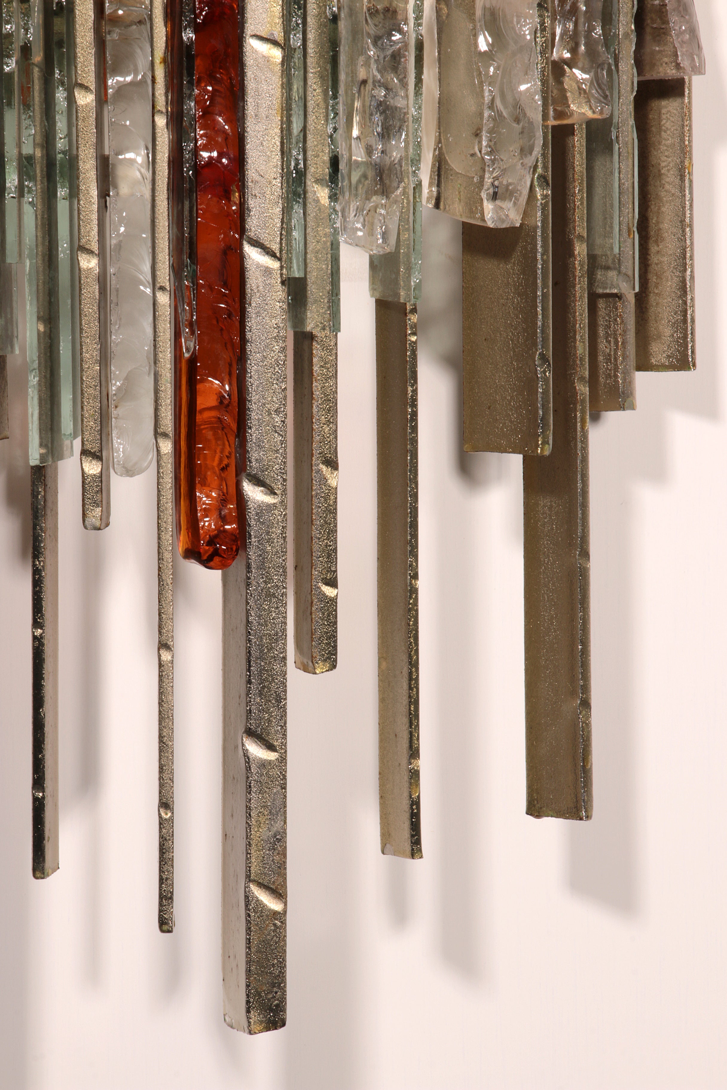 Italian Brutalist Sculptural Wall Lamp by Biancardi & Jordan for Poliarte, 1970s