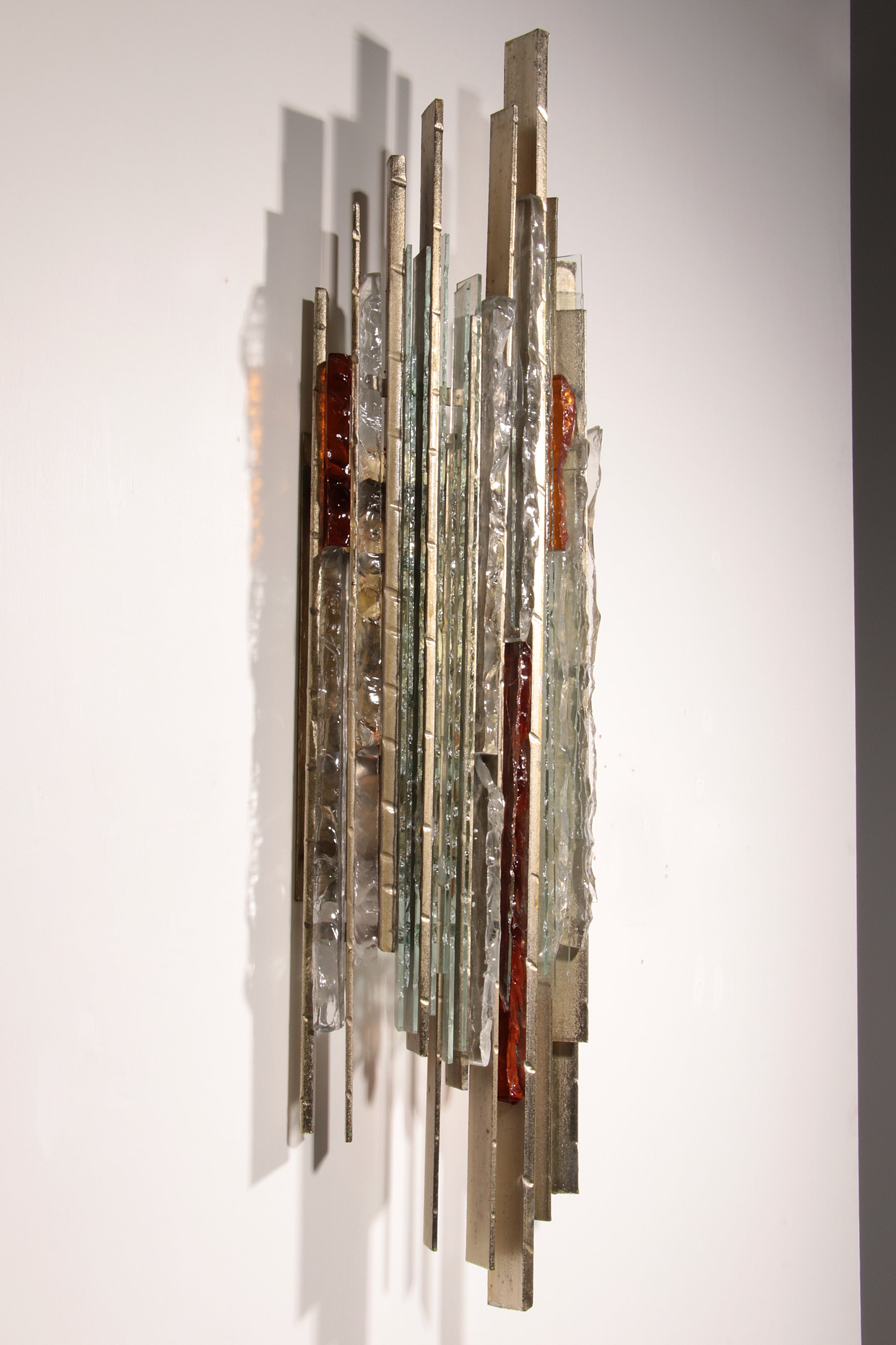 Italian Brutalist Sculptural Wall Lamp by Biancardi & Jordan for Poliarte, 1970s