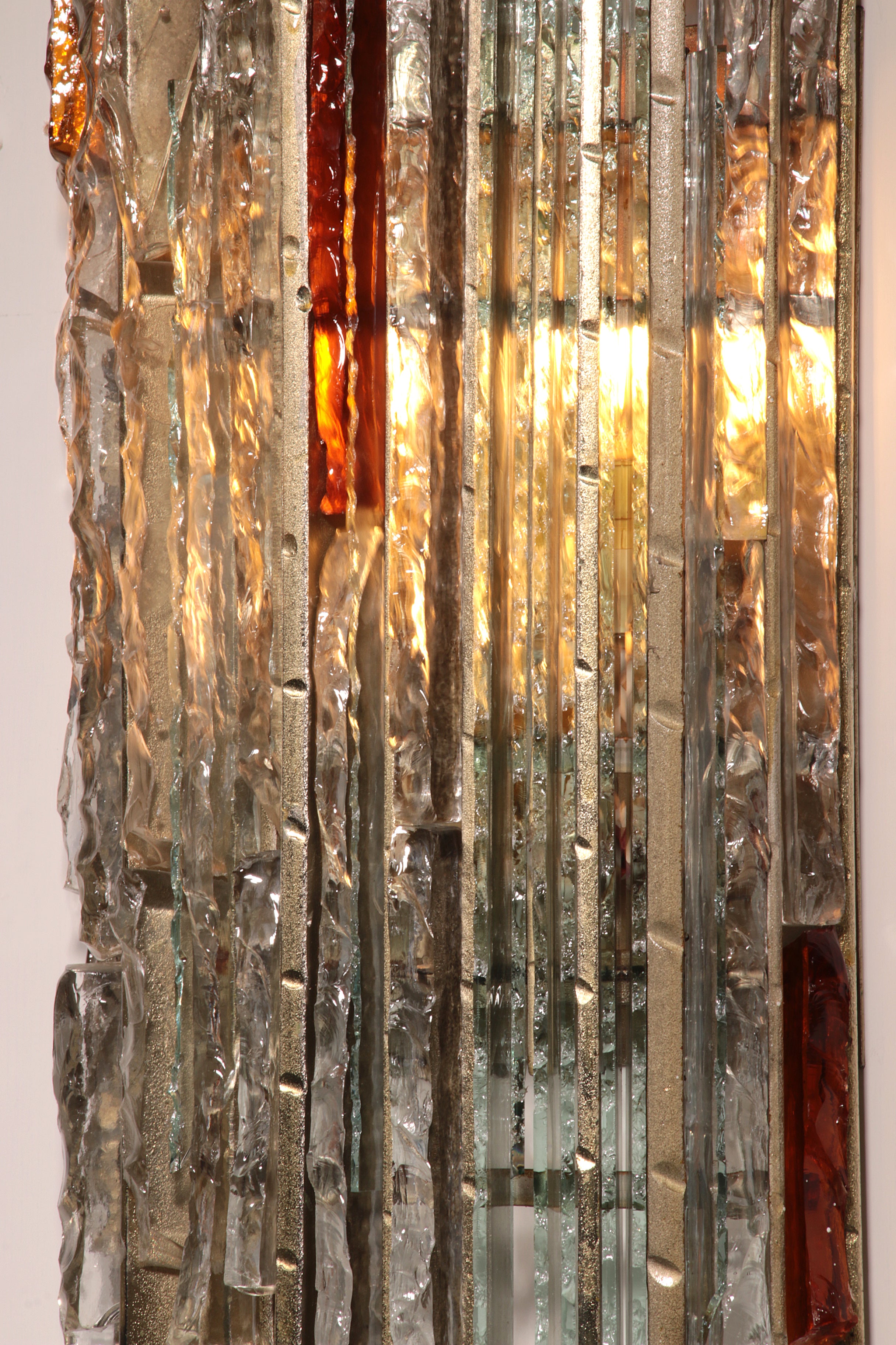 Italian Brutalist Sculptural Wall Lamp by Biancardi & Jordan for Poliarte, 1970s