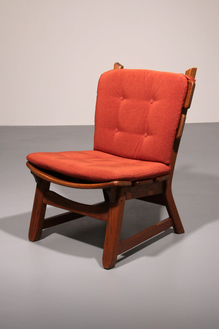 Dutch design stained solid oak chairs by Dittmann & Co for AWA 1960s