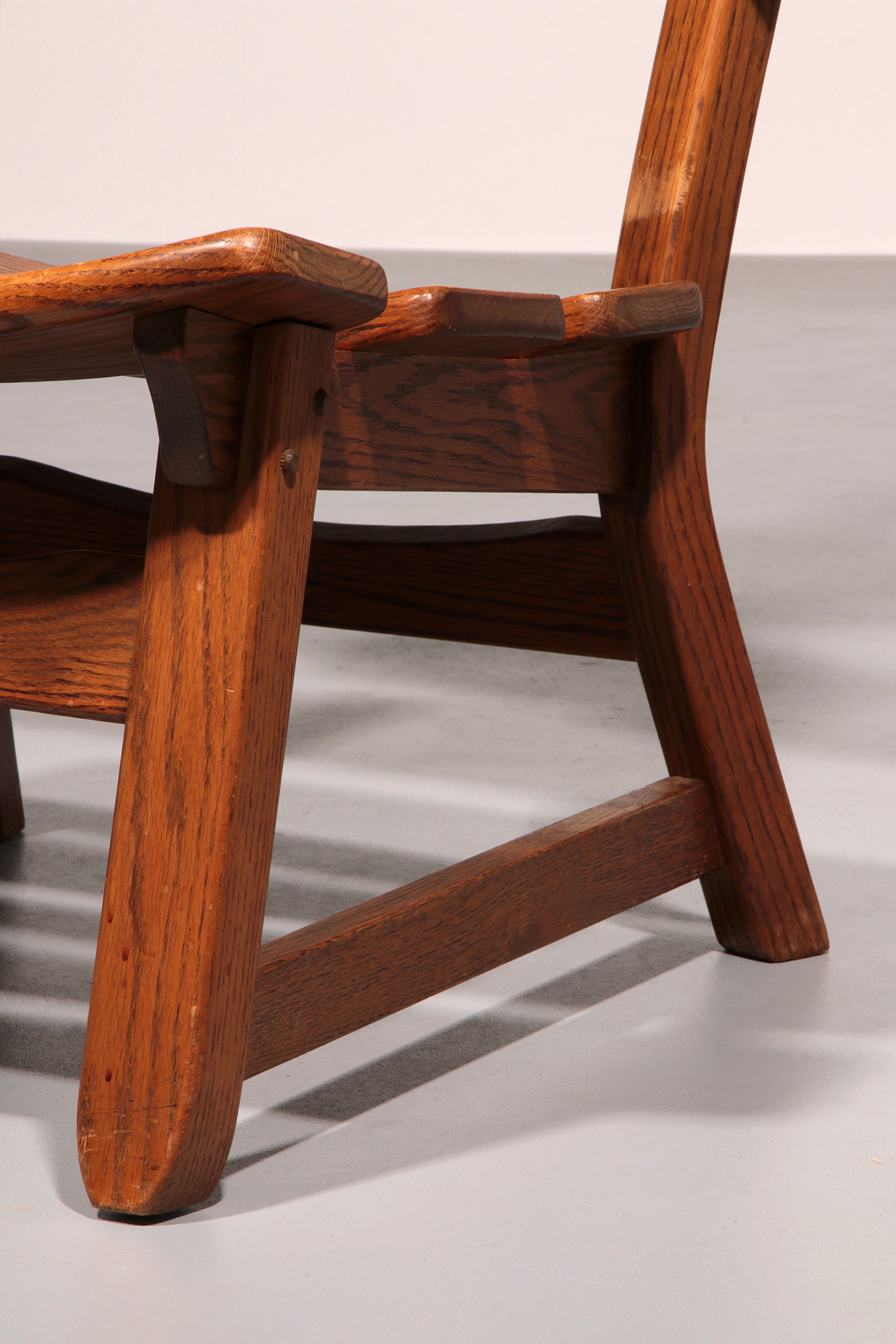 Dutch design stained solid oak chairs by Dittmann & Co for AWA 1960s