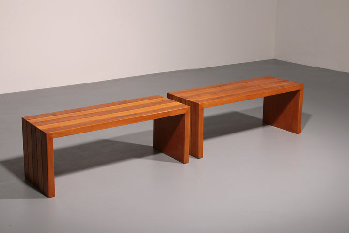 Elegant Italian Mid-Century Beechwood Bench (1960s)