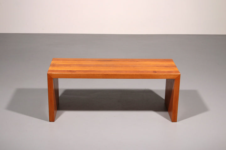 Elegant Italian Mid-Century Beechwood Bench (1960s)