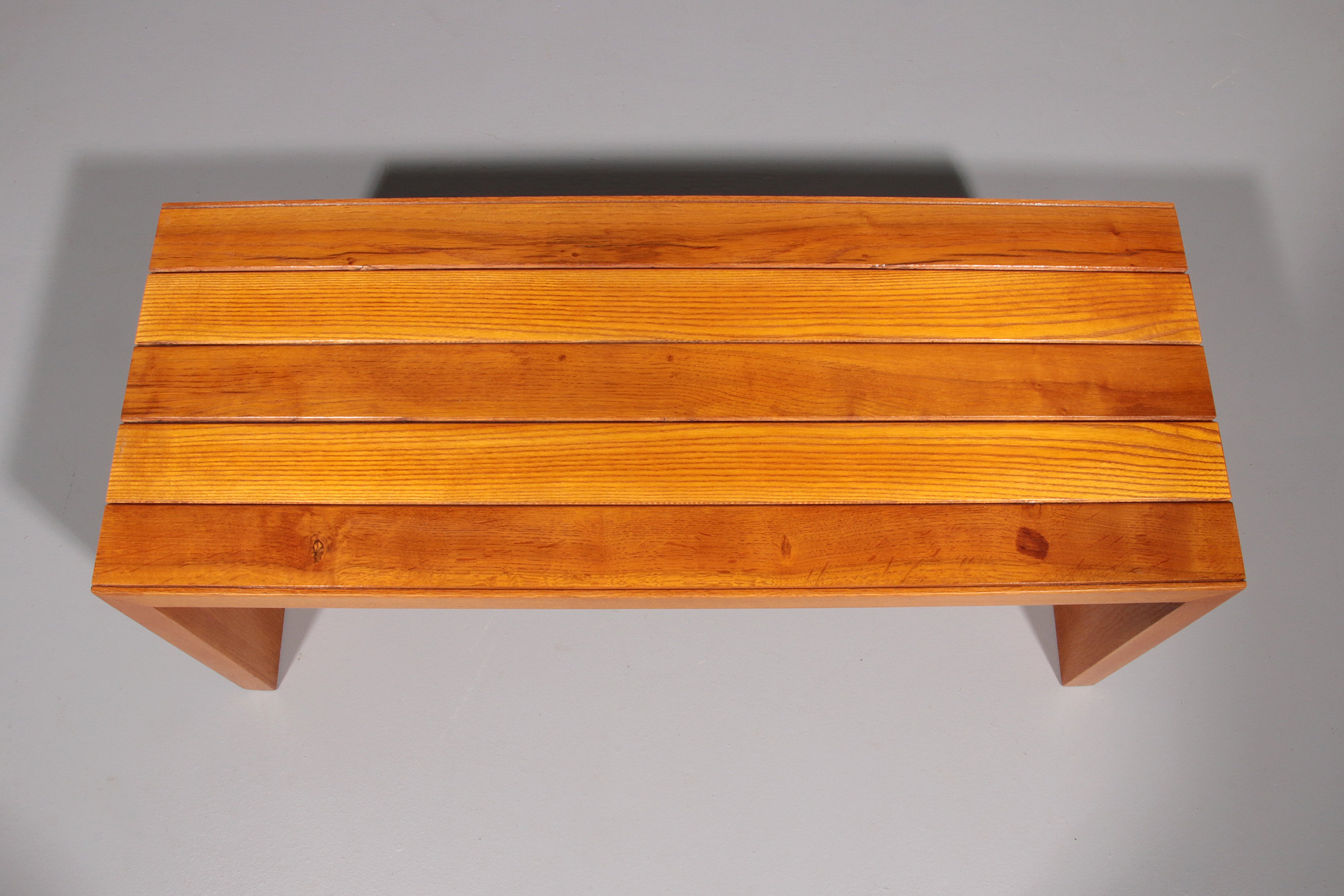 Elegant Italian Mid-Century Beechwood Bench (1960s)