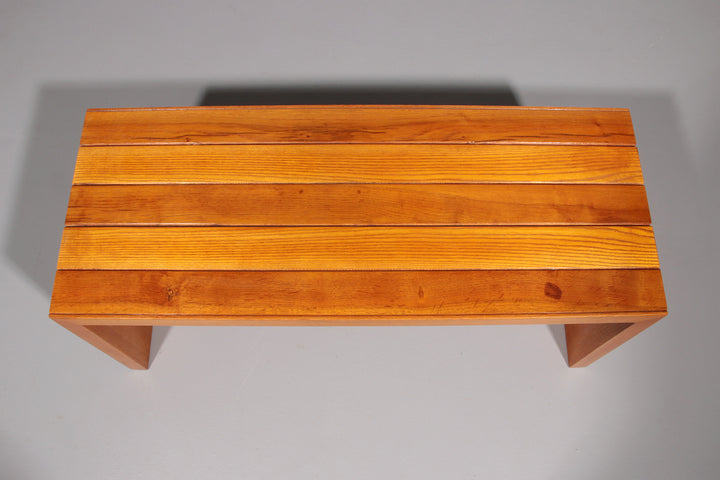 Elegant Italian Mid-Century Beechwood Bench (1960s)