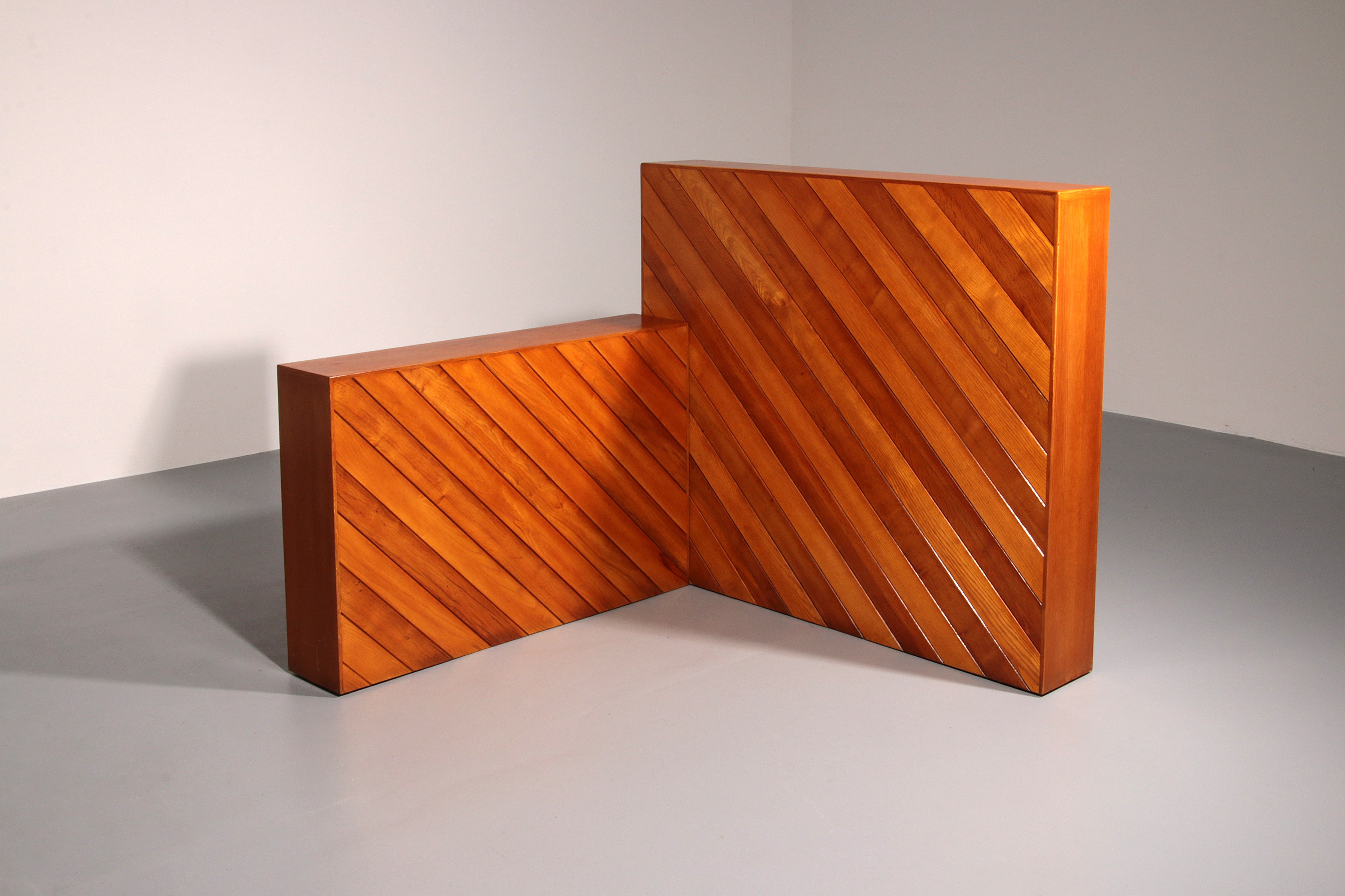 Vintage 1960s Beechwood Room Divider with Elegant Slatted Design