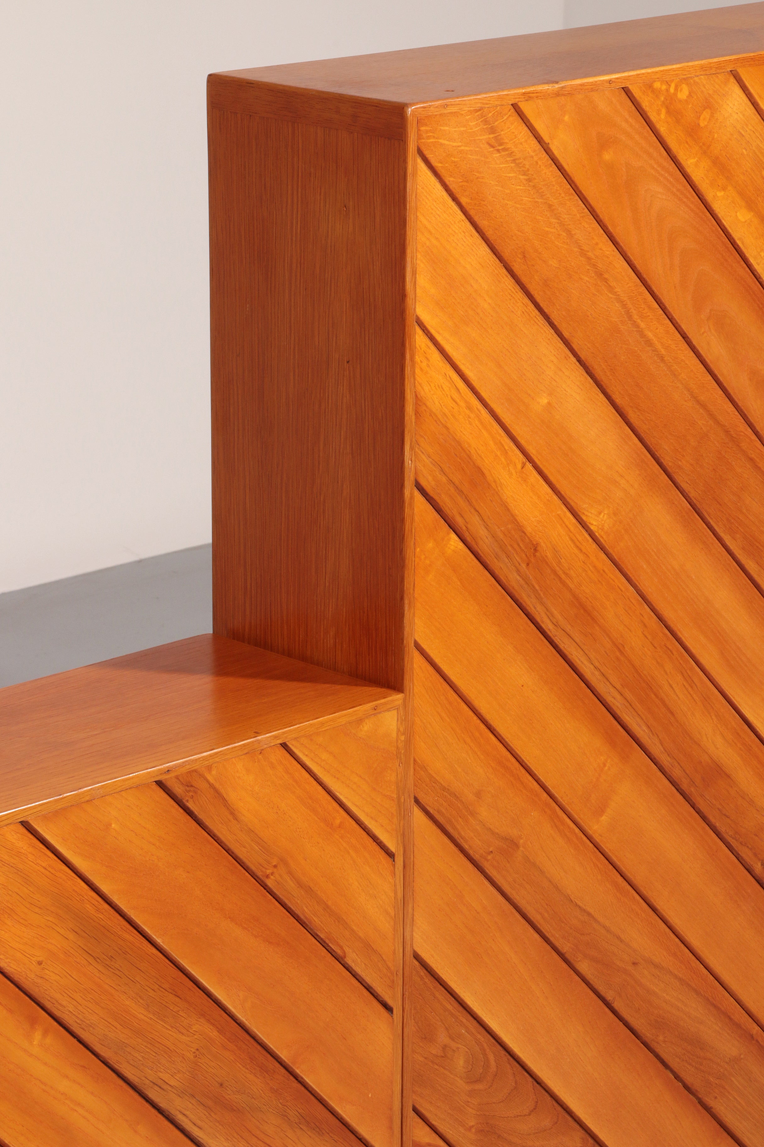 Vintage 1960s Beechwood Room Divider with Elegant Slatted Design