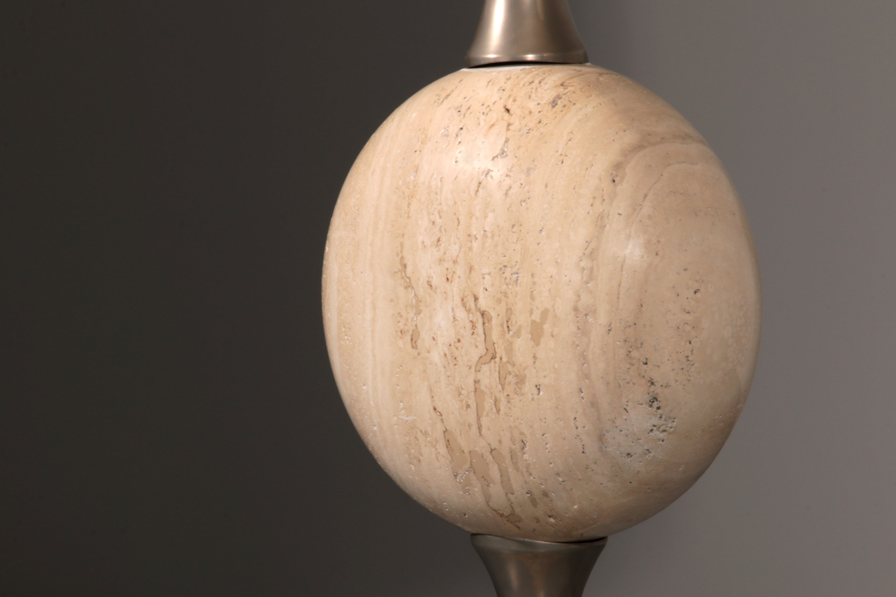 Travertine Floor Lamp by Philippe Barbier for Maison Barbier Monumental Piece 70s