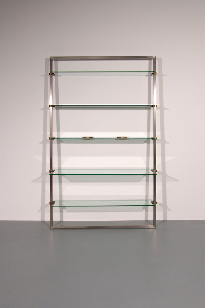 Peter Ghyczy 1970 Corner Cabinet – Iconic Stainless Steel and brass Model R16