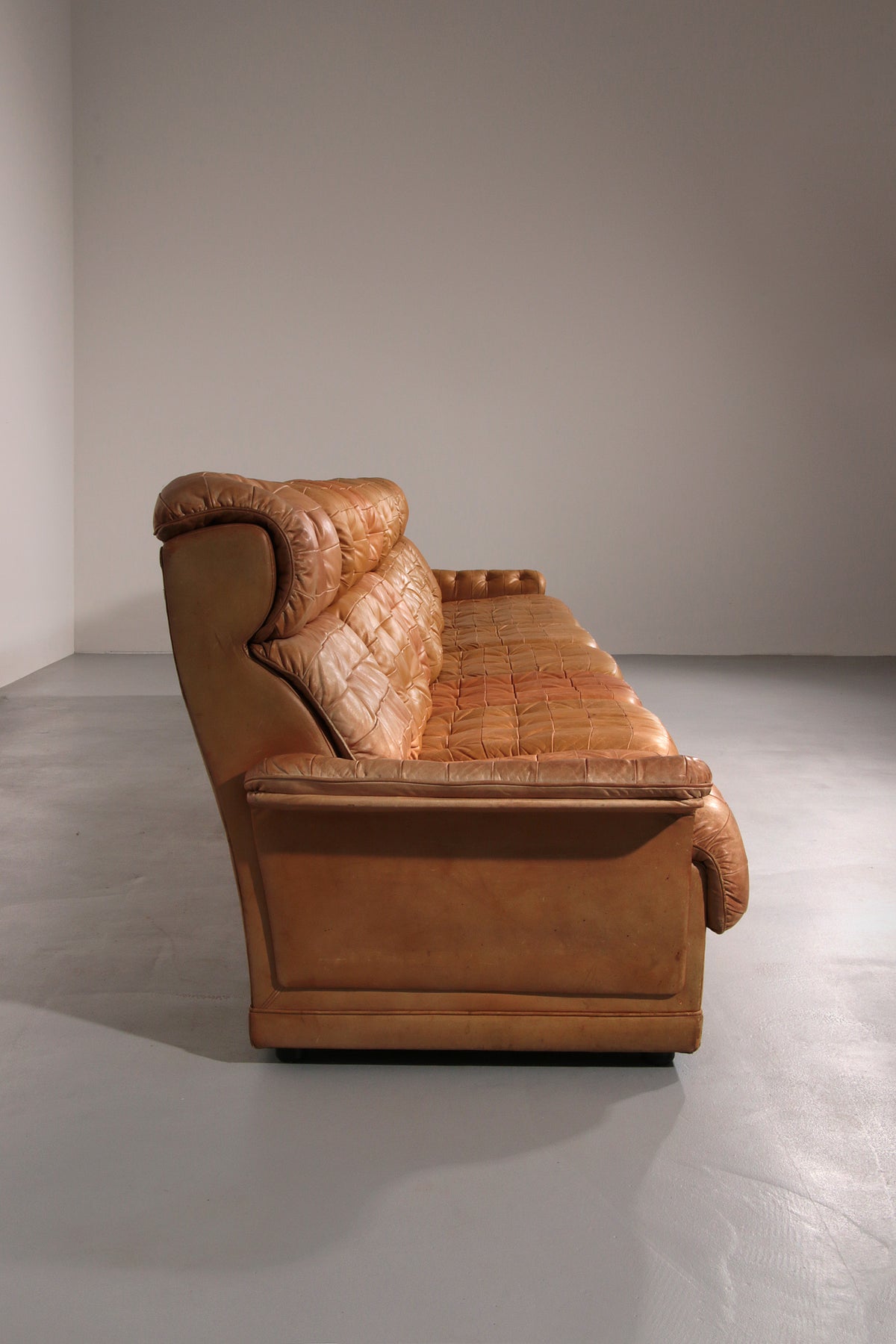 Stunning Modular 1970s Cognac Leather Sofa Set