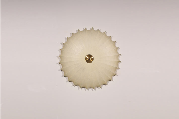 Sculptural Cocoon Light – Mid-Century Goldkant Wall & Ceiling Lamp by Friedel Wauer