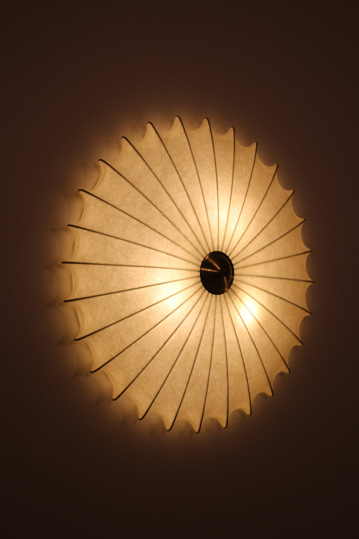 Sculptural Cocoon Light – Mid-Century Goldkant Wall & Ceiling Lamp by Friedel Wauer
