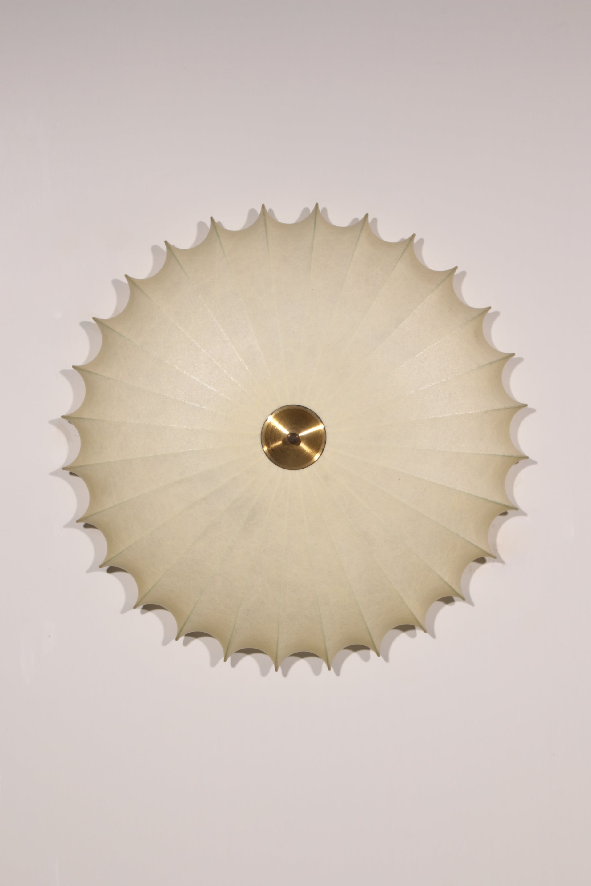 Sculptural Cocoon Light – Mid-Century Goldkant Wall & Ceiling Lamp by Friedel Wauer