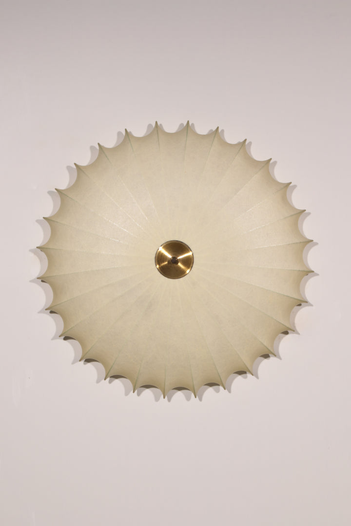 Sculptural Cocoon Light – Mid-Century Goldkant Wall & Ceiling Lamp by Friedel Wauer