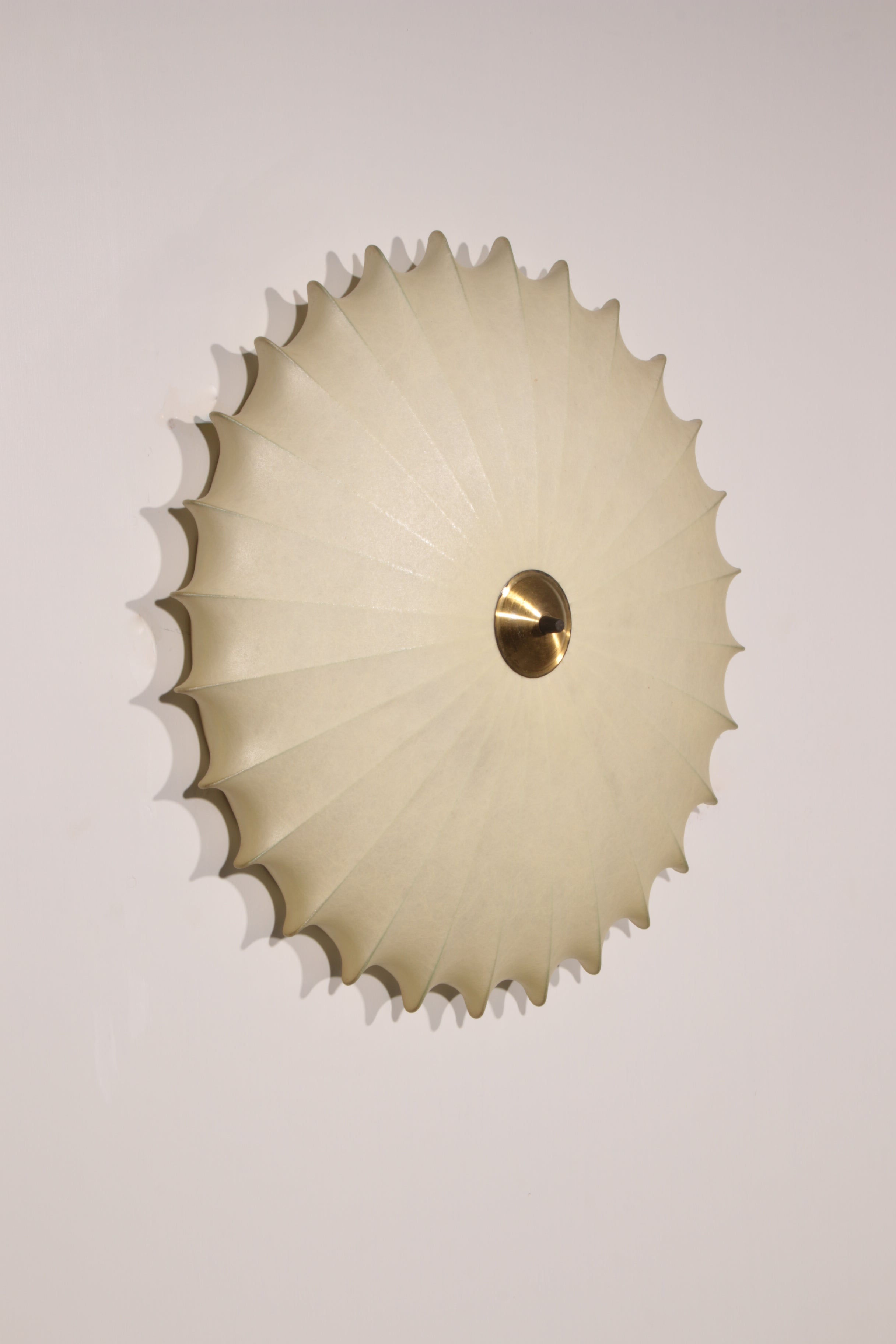 Sculptural Cocoon Light – Mid-Century Goldkant Wall & Ceiling Lamp by Friedel Wauer