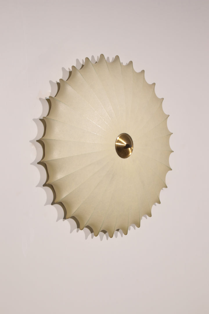 Sculptural Cocoon Light – Mid-Century Goldkant Wall & Ceiling Lamp by Friedel Wauer