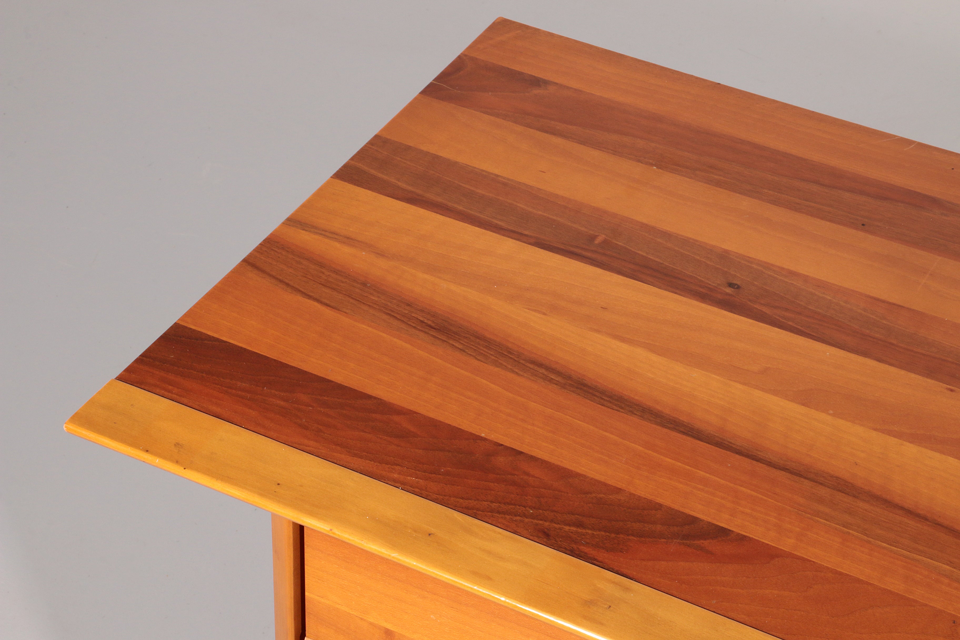 Italian Architectural Chest of Drawers in Walnut 1970 Italy
