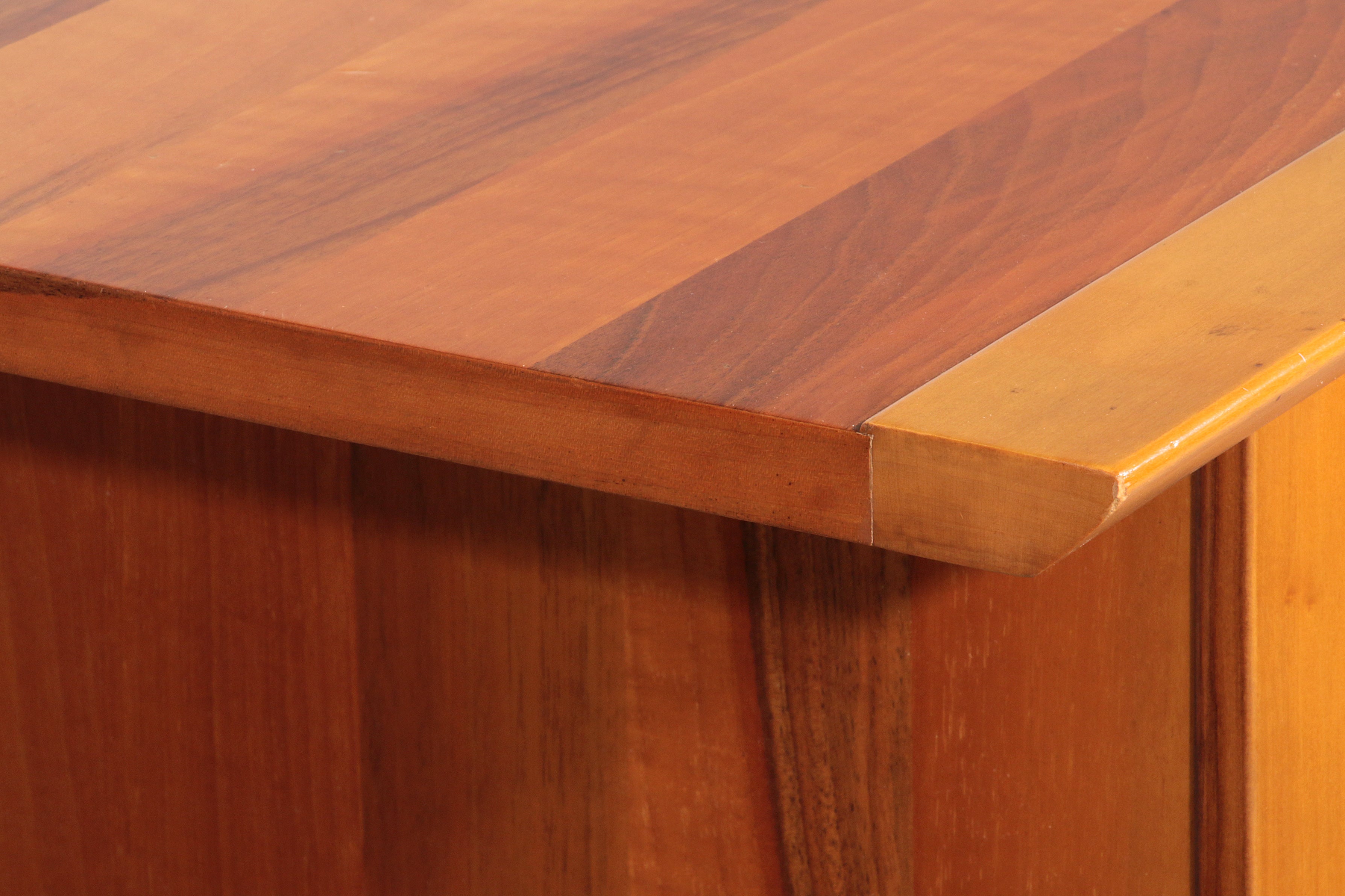 Italian Architectural Chest of Drawers in Walnut 1970 Italy