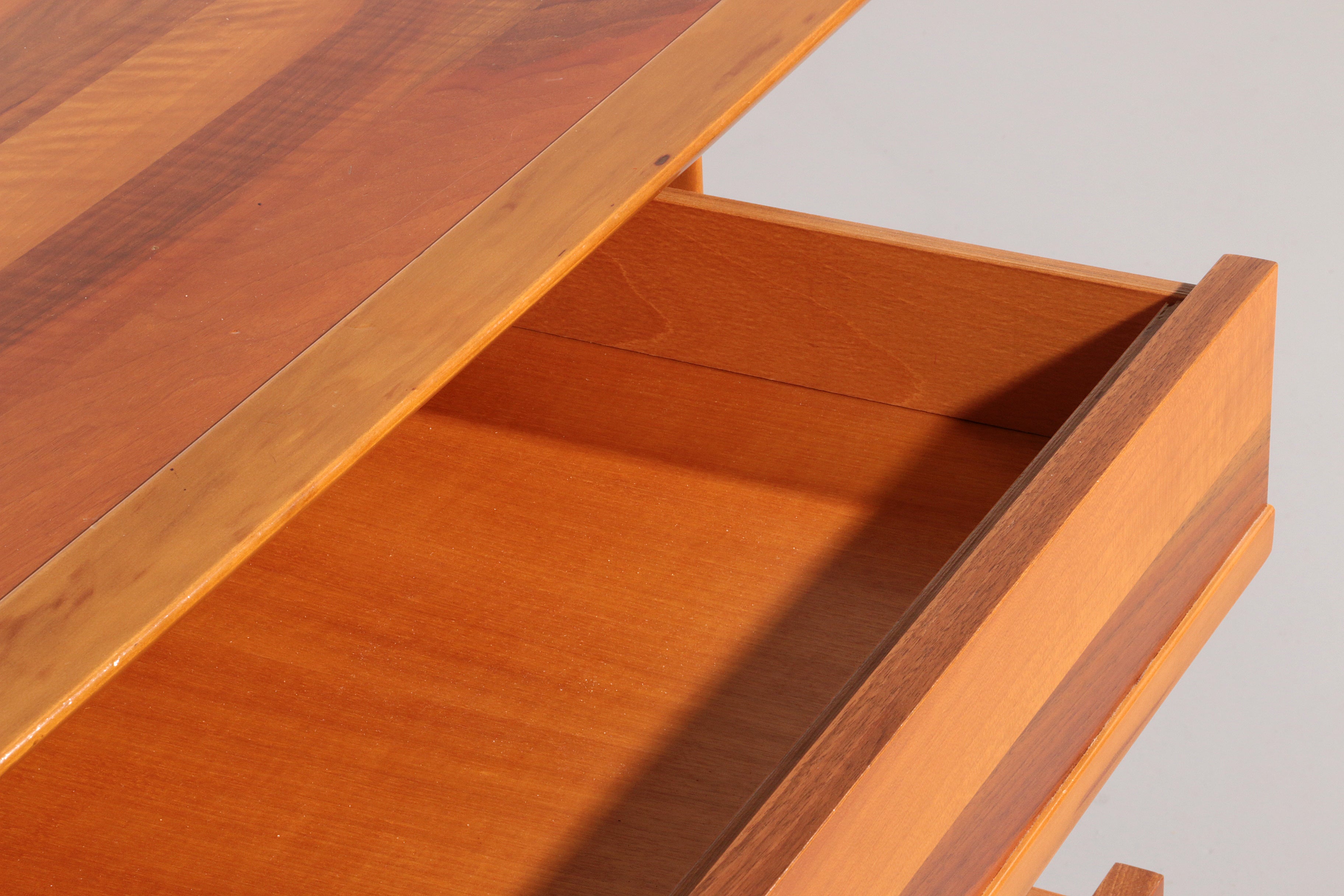 Italian Architectural Chest of Drawers in Walnut 1970 Italy