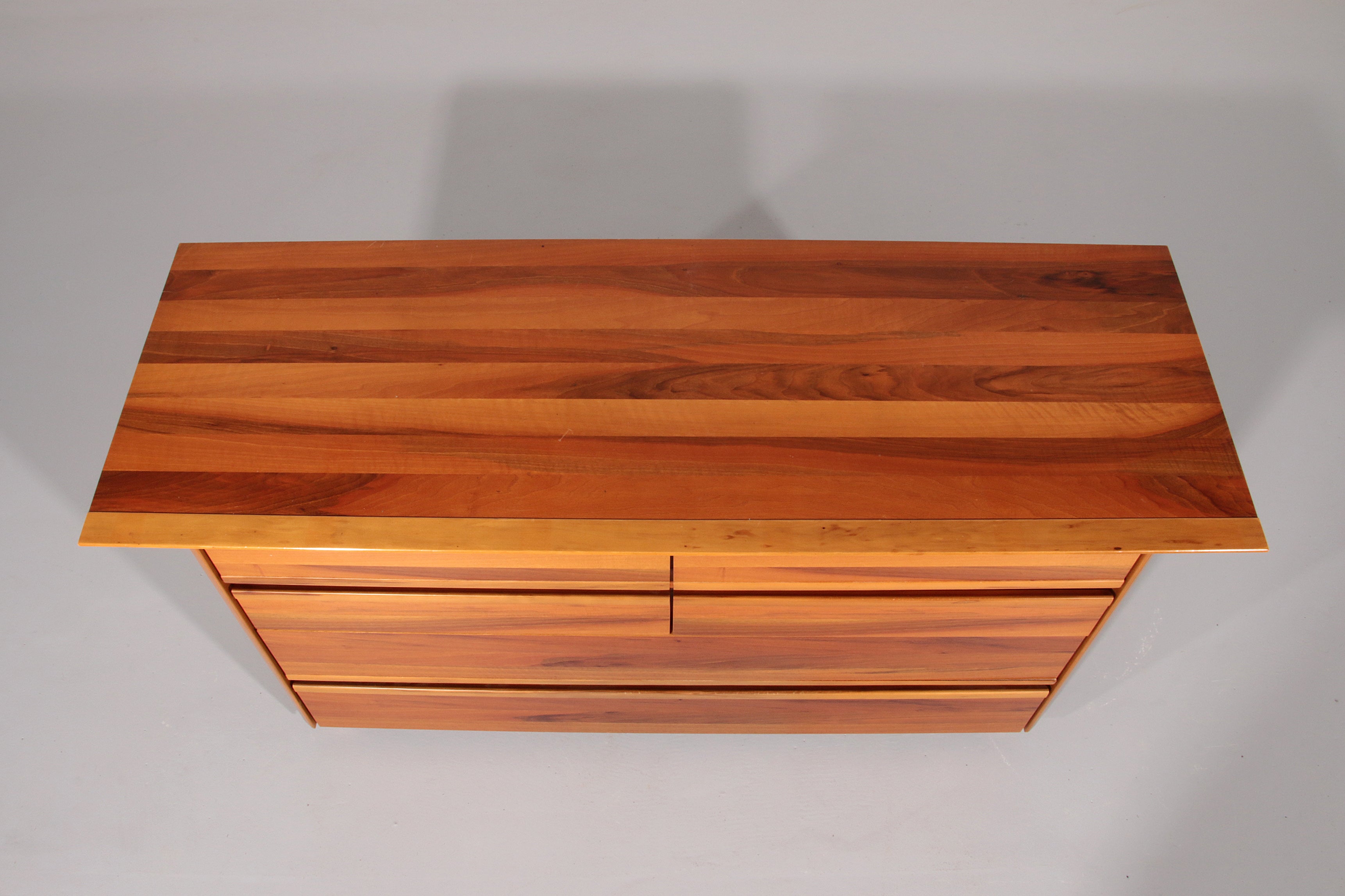 Italian Architectural Chest of Drawers in Walnut 1970 Italy