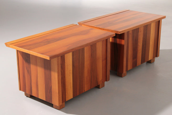 Italian Walnut Bedside Tables from the 1970s – Timeless Italian Elegance
