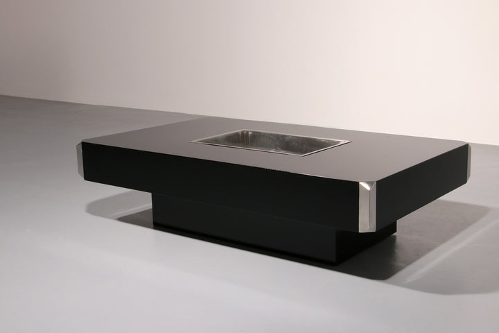 Alveo Coffee Bar Table By Willy Rizzo for Mario Sabor Italy 1970's