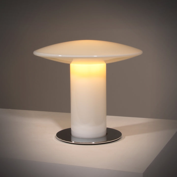 Glass Mushroom Table Lamp attributed to Peill & Putzler, Germany, 1970s